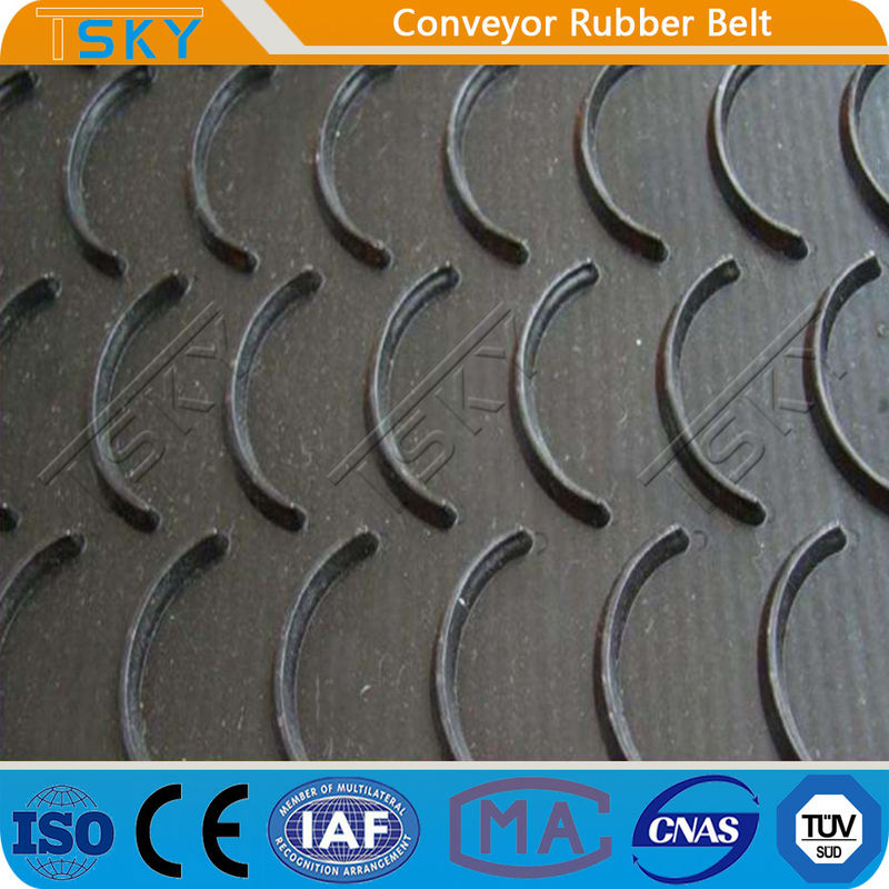 CEMA Fan Shape 300mm Chevron Rubber Conveyor Belt